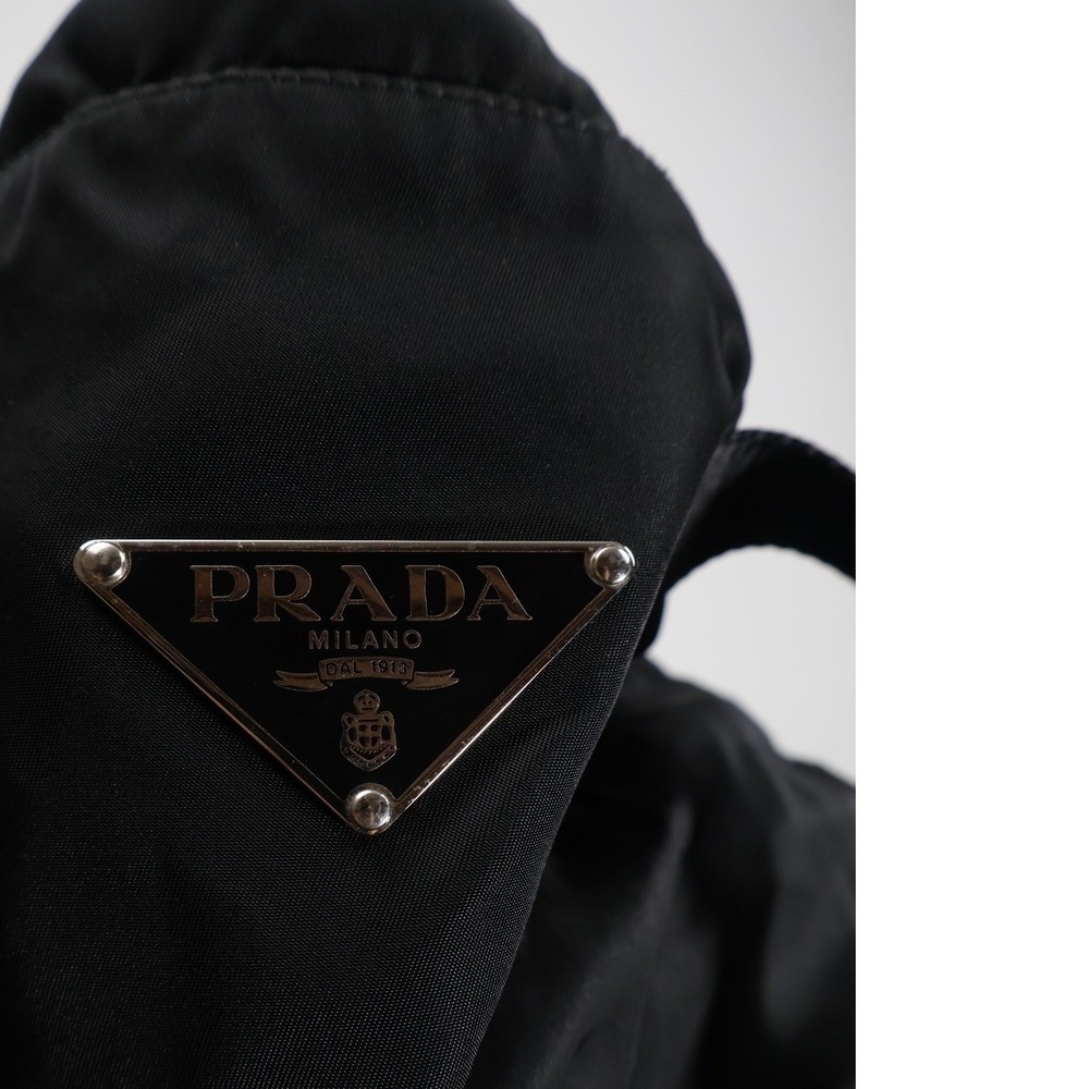 Prada Duffle Bag Nylon Black Travel Gym Weekender Carry On - Picture 4 of 16